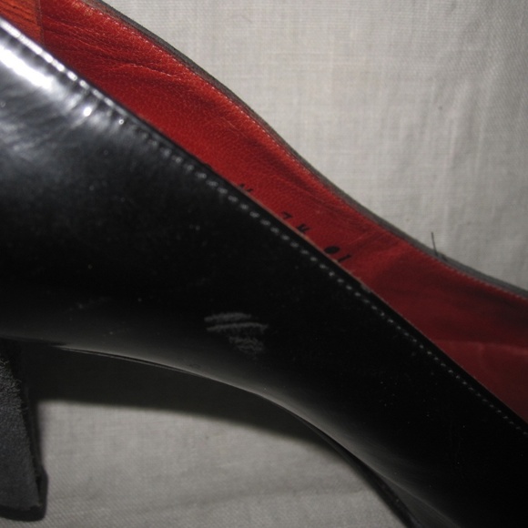 YVES SAINT LAURENT black gray pumps size 7 1/2 m - Picture 4 of 8